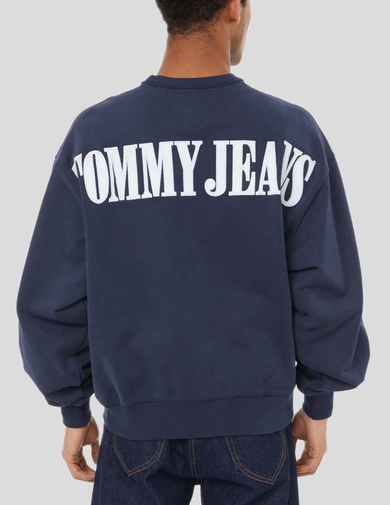Felpa TOMMY JEANS confortevole archivio equipaggio nave